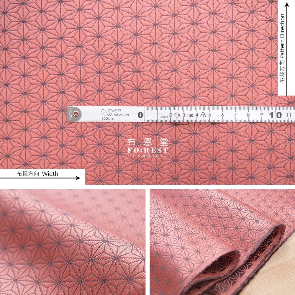 Asano Hemp Design ハーフダラー 4枚セット Gold Brocade - Traditional Asanoha Hemp Leaf Pattern