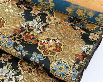 Brocado Dorado - Tela KINRAN estilo Japonés Río Negro - 25 cm