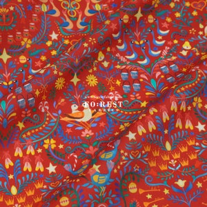 Liberty of London (Tessuto di cotone Tana Lawn) - 12 giorni di Natale D ROSSO - 50 cm