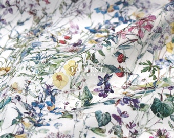 Liberty of London (Cotton Tana Lawn Fabric) - Wild Flowers - 50cm