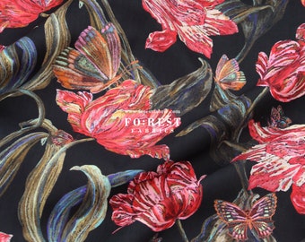Liberty of London (Cotton Tana Lawn Fabric) - Midnight Sketch A - 50cm