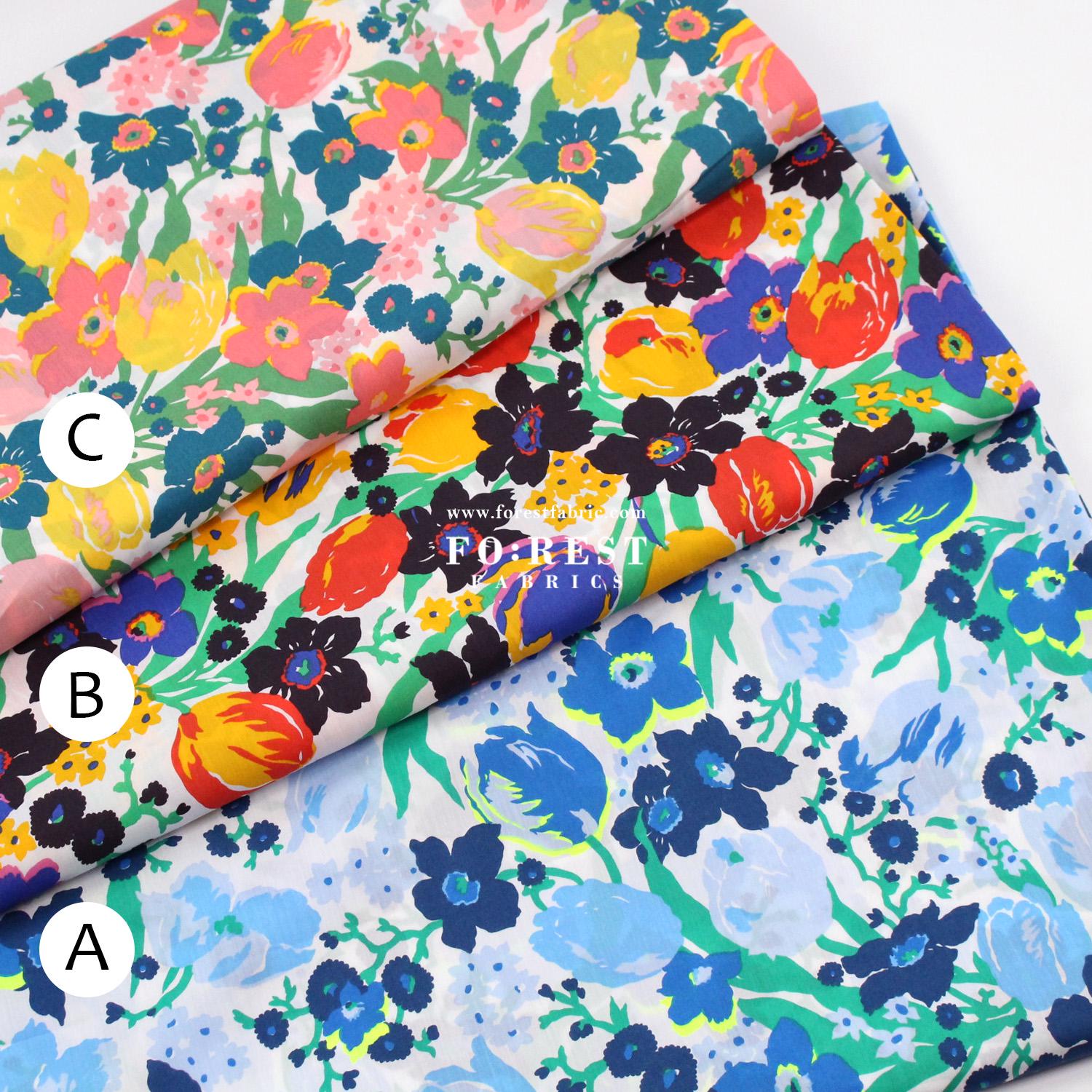 TRAUM.linokekena◆リネン100%(両面)toteーFlower☆ Liberty of London (cotton Tana Lawn Fabric) - Mariana's Bouquet