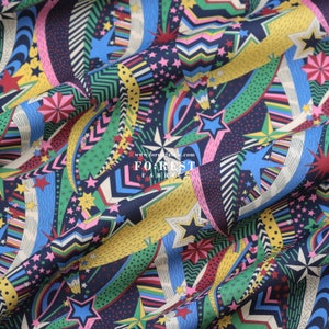 Liberty of London (Cotton Tana Lawn Fabric) - My little star Christmas BLUE - 50cm