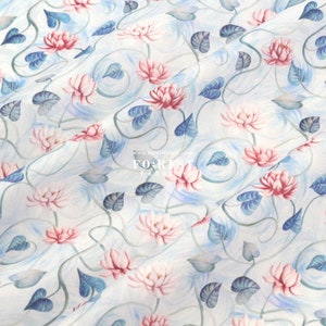 Liberty of London (Cotton Tana Lawn Fabric) - Float Away Blue - 50cm