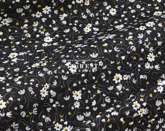 Liberty of London (Cotton Tana Lawn Fabric) - Lottie Swirl Black - 50cm