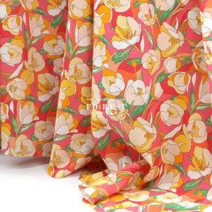 Liberty of London (tessuto in cotone organico Tana Lawn) - Alberta Tulip A - 50 cm