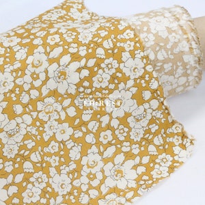 Liberty of London (Tana Lawn Cotton Fabric) - Betsy Boo MUSTARD - 50cm