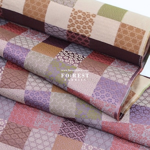 Gold Brocade - Traditional Japanese style square KINRAN fabric - 25cm