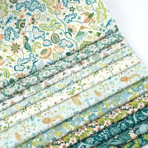 Liberty Quilting PACK | Lasenby Cotton - Tree of Life Green fabric