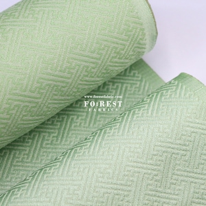 Gold brocade  - Traditional solid color Japanese style KINRAN fabric LIGHT GREEN - 25cm
