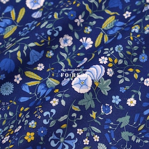 Liberty Quilting - Lasenby Cotton - Flower Show Passeggiata costiera Campo di fiori selvatici A - 50 cm
