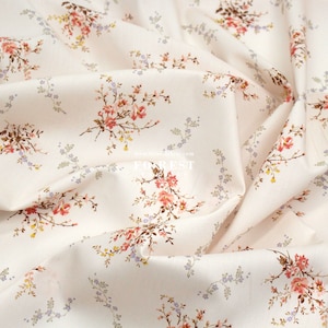 Liberty of London (tessuto per prato in cotone Tana) - Collezione Bridgerton Fiori da giardino A - 50 cm