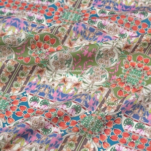 Liberty of London (tessuto di cotone Tana Lawn) - 2024 Collezione Floranation Flower Fete B - 50 cm