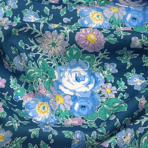 Liberty of London (Organic Tana Lawn Fabric) - Ellen Rose Flower Fabric - 50cm