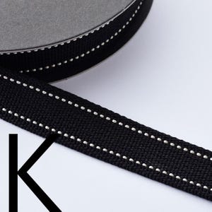 1meter - Echino 2.5cmW Polyester Webbing K