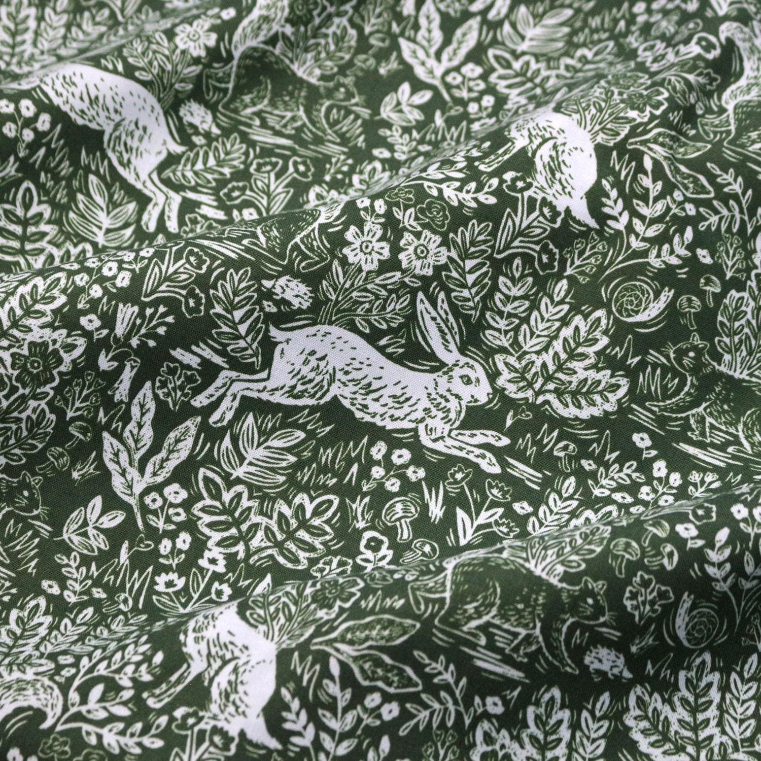 Cotton - Rifle Paper Co Cotton and Steel Fabric - Wildwood Fable