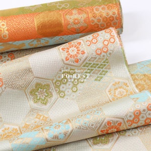 Gold Brocade - Traditional KIKKO Japanese style KINRAN fabric - 25cm