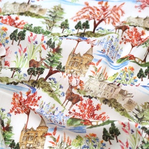 Liberty di Londra (Cotton Tana Lawn Fabric) - Castello di Edimburgo - 50cm