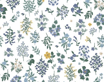 Cotton and steel - Baumwolle - Strawberry Fields Hawthorne Rifle Paper Co Stoff Periwinkle - 50cm