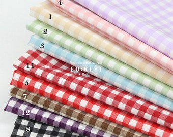 40s cotton - 11mm Gingham fabric - 50cm