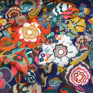 Liberty of London (Silk Satin Fabric) - Gatsby Garden Flower - 50cm