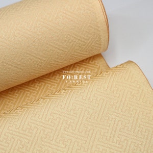 Gold brocade  - Traditional solid color Japanese style KINRAN fabric LIGHT GOLD - 25cm