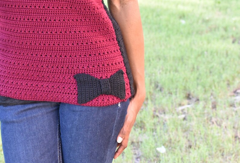 Mommy and Me Tank Top Peek-A-Bow Tank Top Crochet Pattern