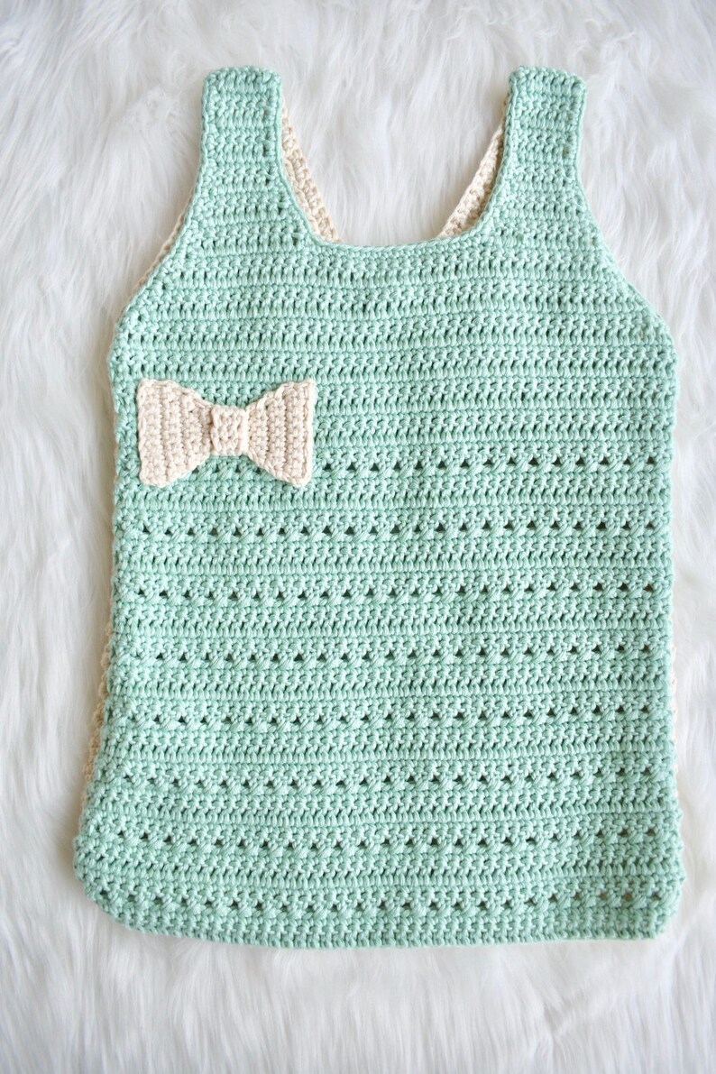 Mommy and Me Tank Top Peek-A-Bow Tank Top Crochet Pattern