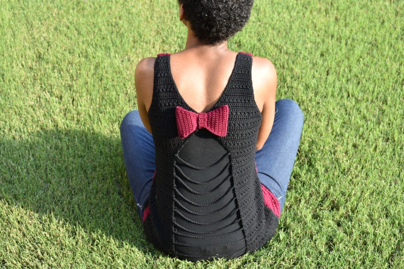 Mommy and Me Tank Top Peek-A-Bow Tank Top Crochet Pattern