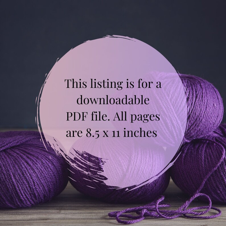 Printable Crochet Knit Pattern Design Planner Tracker Etsy