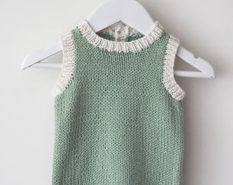 Modèle de tricot de pull pour bébé - Modèle de tricot PDF de gilet tricoté Lenny - Téléchargement instantané - Langue anglaise