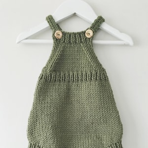 Baby Playsuit Knitting Pattern - Pip Knitted Romper PDF Knitting Pattern - Instant Download - Easy Knitting Pattern - English Language