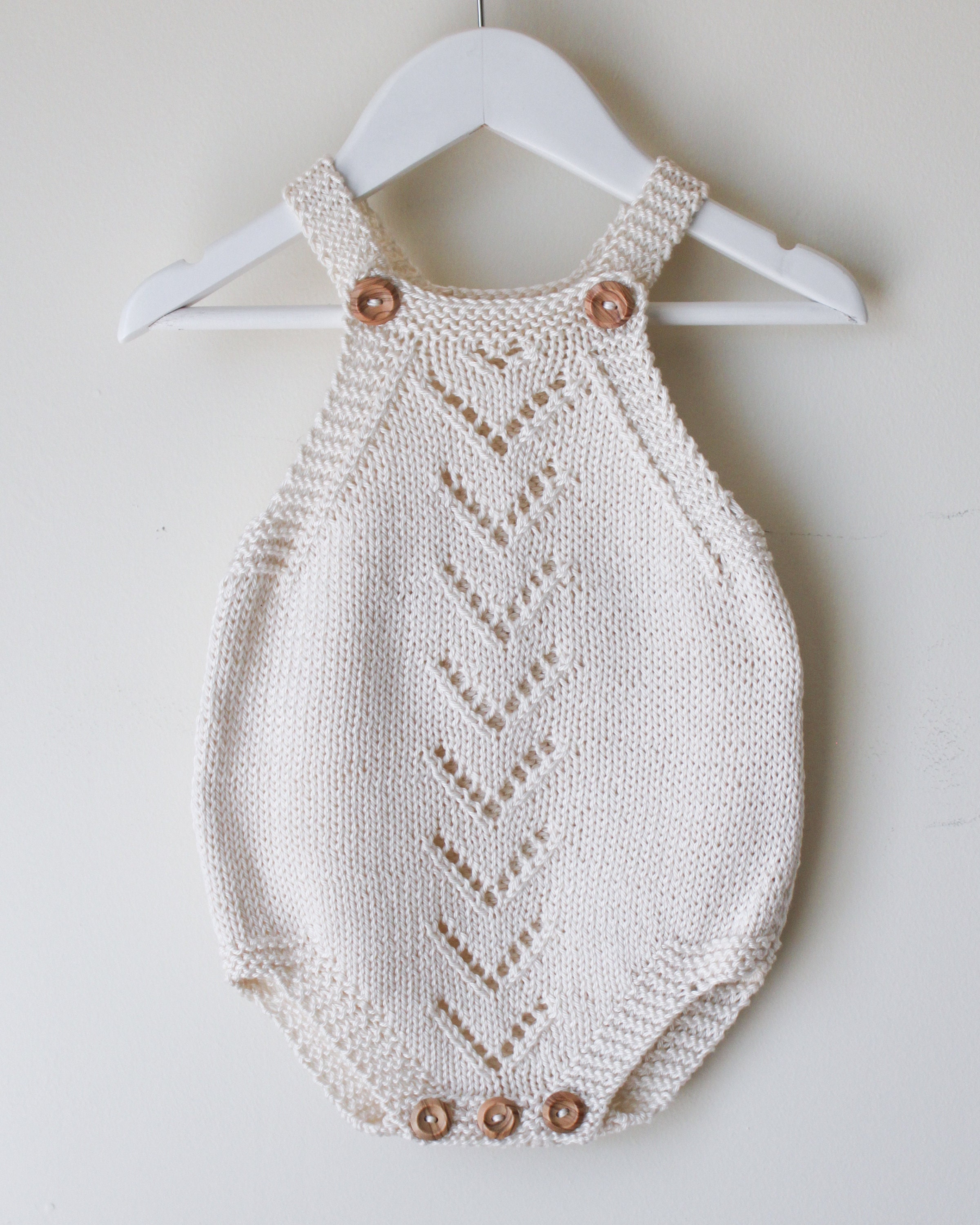 Baby Romper Knitting Pattern PDF Lacey Romper Beginners Etsy UK