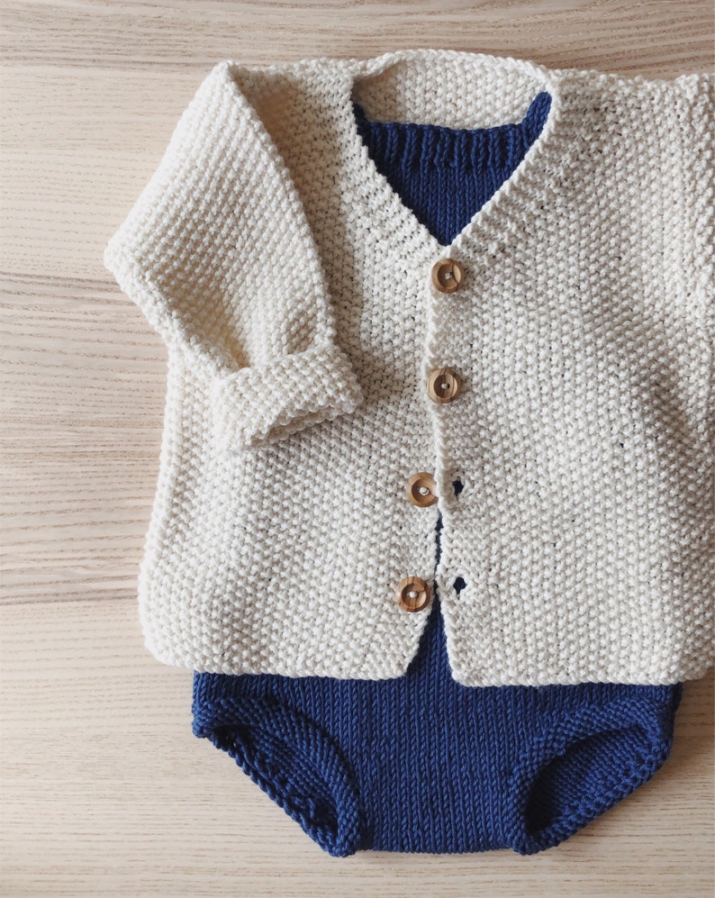 Baby Jumper Knitting Pattern Mio Knitted Cardigan PDF Etsy