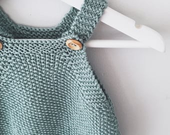 Baby Romper Knitting Pattern - Mio Knitted Playsuit PDF Knitting Pattern - Instant Download - English Language