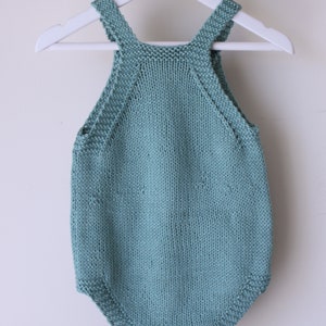Baby Romper Knitting Pattern PDF Lacey Romper Beginners Instant Download Vintage Style English Language image 8