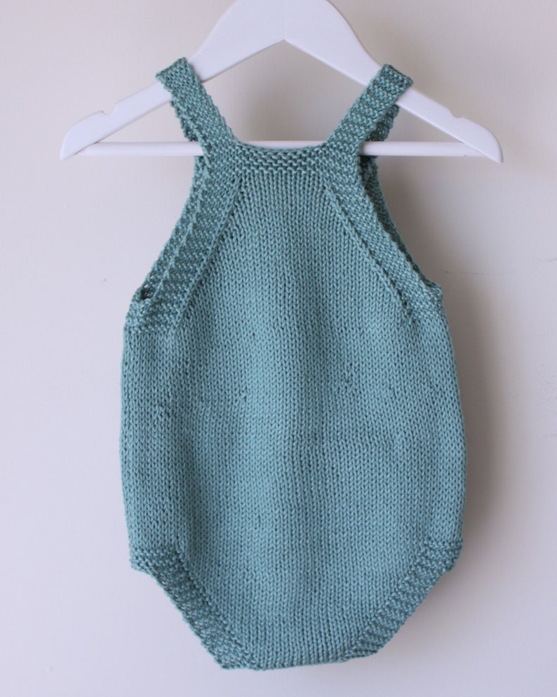 Baby Romper Knitting Pattern PDF Lacey Romper Beginners Instant Download Vintage Style English Language image 8