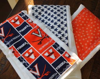 University of Virginia (UVA) Burp Cloths (Set of 3)