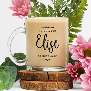 Bridesmaid Mug Bridesmaid Proposal Gift Maid of Honor Mug Matron Of Honor Gift - 11oz Glass Mug