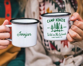 Custom Camp Bachelorette Party Mugs Personalized Bridal Party Cups Hiking Bridesmaid Camping Mug