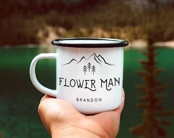 Flower Man Gift Flower Dude Gift Beer Boy Proposal Gift Flower Dude Proposal Groomsman Proposal Gifts - Campfire Mug