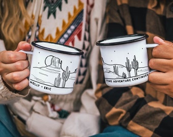 Desert Wedding Gift Personalized Elopement Gift Engagement Gifts Cactus Mug Desert Mug Anniversary Gift - Desert Utah