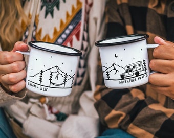 4WD Overland Gift Vanlife Gift Van Life Mug Truck Camper Camper Van Gift Enamel Mug Camp Mug Gift For Husband Truck // One Mug