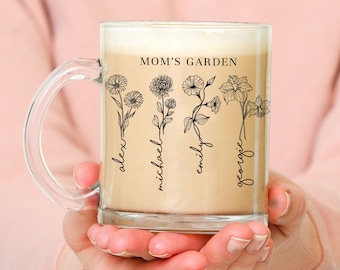 Customizable Birth Month Flower Mug Personalized Mug Gift for Her Mom Gift Custom Christmas Gift Floral Mug Birth Flower