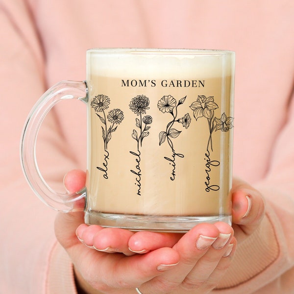 Customizable Birth Month Flower Mug Personalized Mug Gift for Her Mom Gift Custom Christmas Gift Floral Mug Birth Flower