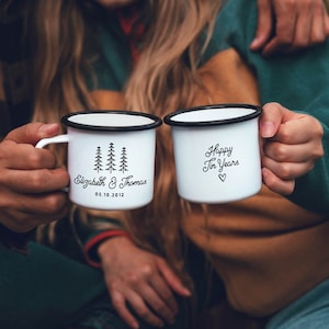 Tin Year Anniversary Mug Personalized 10 Year Husband Wife Gift Tin Anniversary Gift