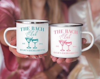 The Bach Club Mugs, Social Club Bachelorette Cups, Bridal Party Mugs for Luxury Bachelorette