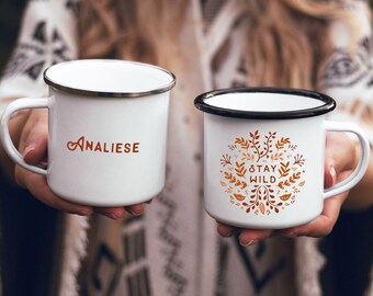 Best Friend Gift Christmas Gifts For Her Customisable Mug Floral Mug - Stay Wild