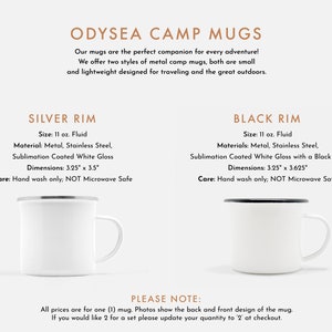 Personalized Camp Mug Campfire Mug Forest Mug Camping Gift Mountain Mug Tent // ONE Double Sided Mug image 6