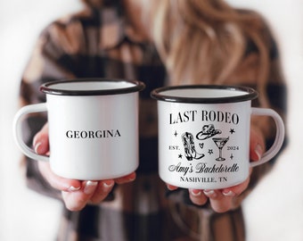Western Bachelorette Party Favors Cowgirl Bachelorette Party Cups Last Rodeo Western Bridal Party Gifts  - Camping Mug 11oz